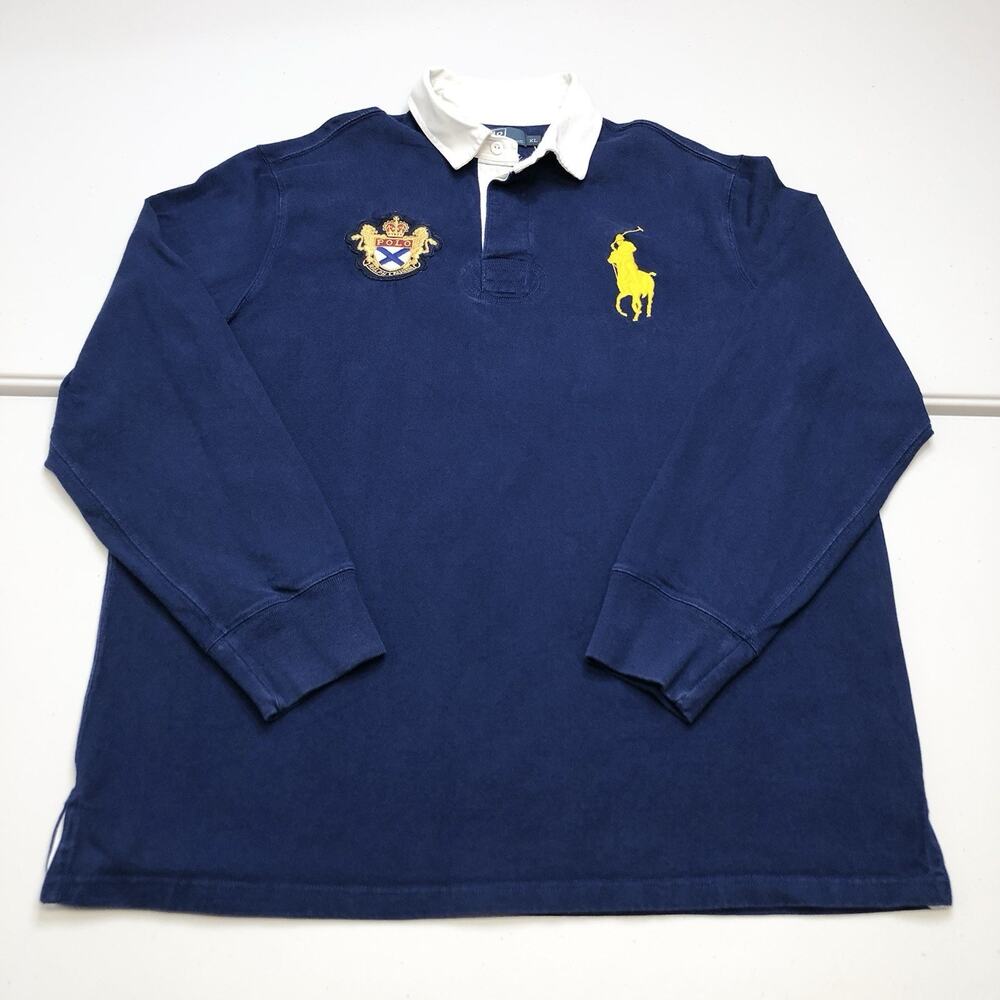 Polo Ralph Lauren Shirt Men’s XL Big Pony Crest Embroidered Sweatshirt Blue